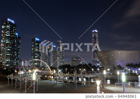 Songdo new city lights night view 64948061