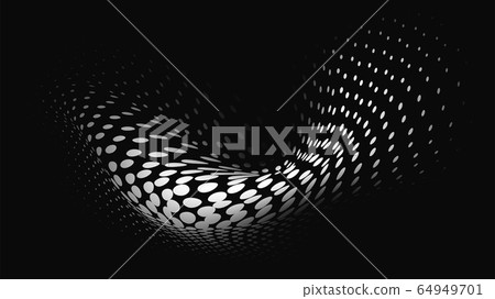 Dot particle tech wave abstract Dot particle tech wave abstract 64949701