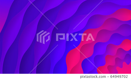 Colorful wave abstract background illustration 64949702
