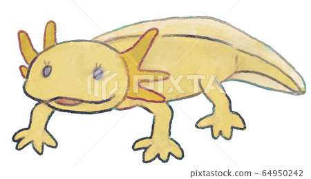 可愛的低音揚聲器（黃色）的插圖 64950242