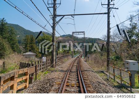 Railroad crossing near JR Gunbata Station 64950682