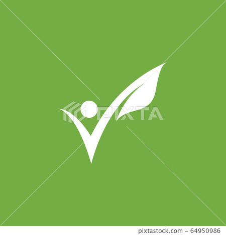 Leaf logo green nature vector Leaf logo green nature vector 64950986