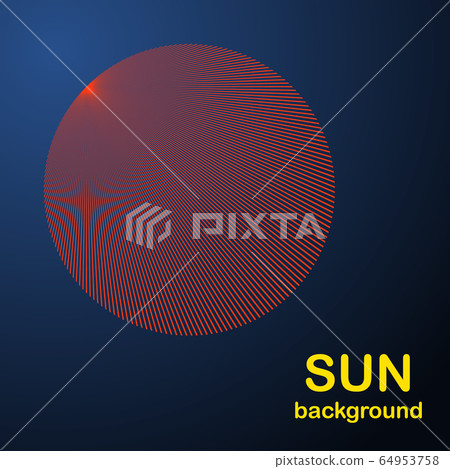 art sun background. tattoo template or logo with 64953758