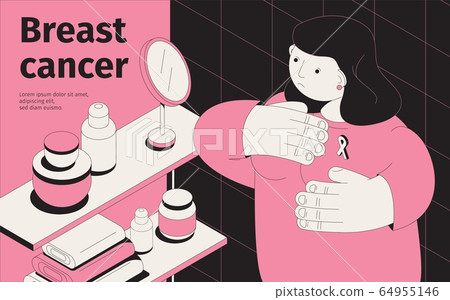 Isometric Breast Cancer Background 64955146