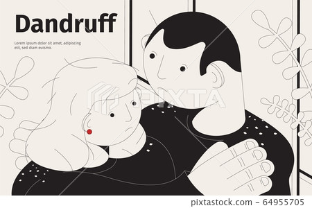 Dandruff Couple Isometric Background 64955705