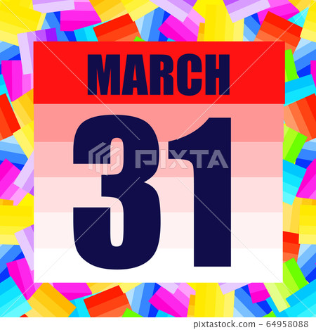March 31 icon. For planning important day. Banner for holidays and special days. March thirty-first. March 31 icon. For planning important day. Banner for holidays and special days. March thirty-first. 64958088