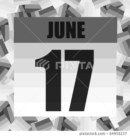 June 17 icon. For planning important day. Banner for holidays and special days. Seventeenth of june icon. 64958237