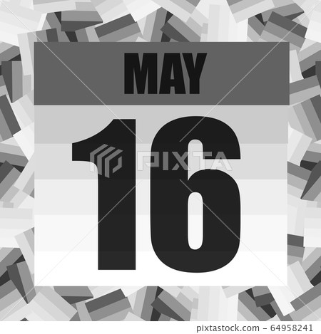 May 16 icon. For planning important day. Banner for holidays and special days. May 16th icon. May 16 icon. For planning important day. Banner for holidays and special days. May 16th icon. 64958241