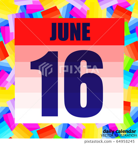 June 16 icon. For planning important day.... - Stock Illustration ...