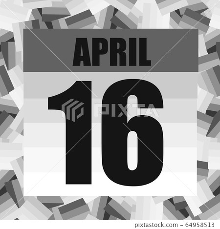 April 16 icon. For planning important day....-插圖素材 [64958513] - PIXTA圖庫