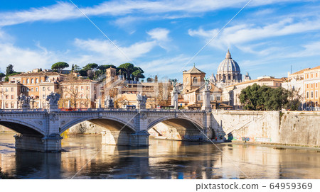 Rome Tupele and cupola of St. Peter's Basilica 64959369