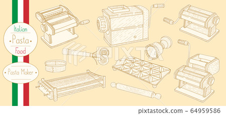 Pasta maker equipment for cooking italian food Pasta maker equipment for cooking italian food 64959586