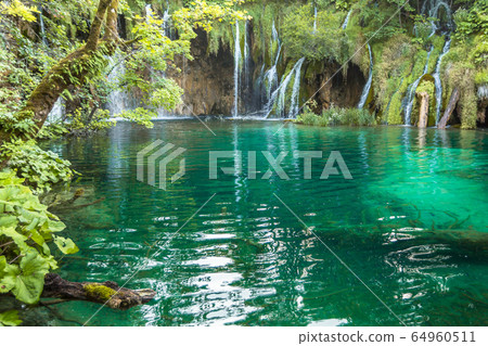 Plitvice Lakes, Croatia Waterfall. Amazing Place. 64960511