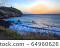 濟州島Sualbong Bongal海灘的日落 64960626