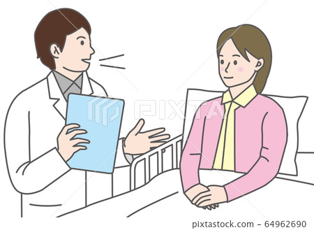 Doctor and inpatient 64962690