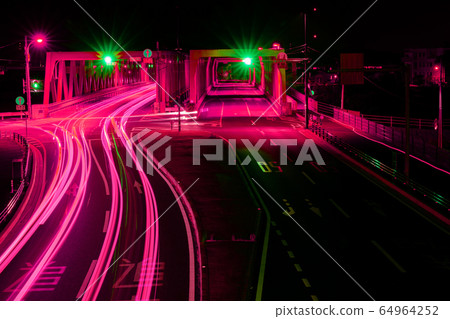 Night view image road 64964252