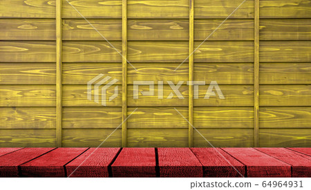 red Wooden display board shelf table counter with red Wooden display board shelf table counter with 64964931