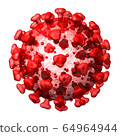 Coronavirus red _ transparent background 64964944