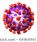 Coronavirus blue red _ transparent background 64964945