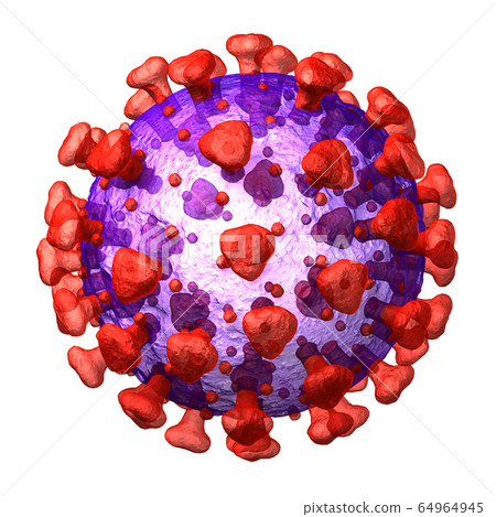 Coronavirus blue red _ transparent background 64964945