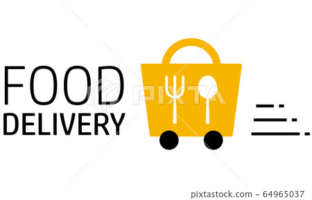 Food delivery service icon illustration / color Food delivery service icon illustration / color 64965037