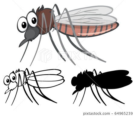 Set of mosquito cartoon Set of mosquito cartoon 64965239