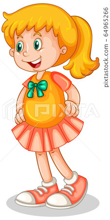 Little girl smiling on white background Little girl smiling on white background 64965266