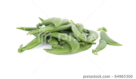Sugar snap peas in isolated white background Sugar snap peas in isolated white background 64965300