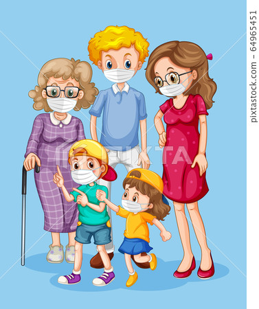 Group of family member characters Group of family member characters 64965451