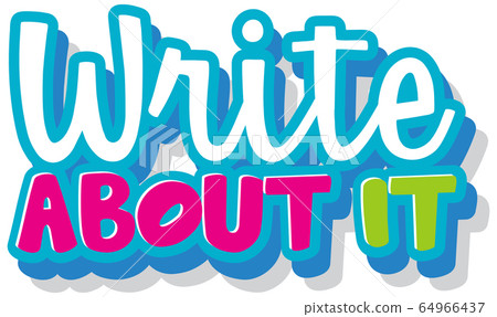 Font design for word write about it on white - Stock Illustration ...