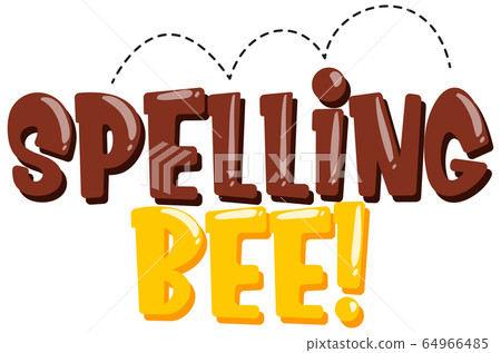 Sticker design for word spelling bee in brown and Sticker design for word spelling bee in brown and 64966485