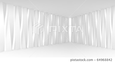 Abstract empty room perspective with twisted Abstract empty room perspective with twisted 64968842