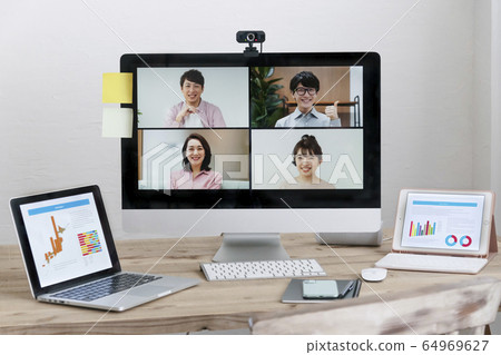 Online Meeting Video Conference Telework Remote Work Image 64969627