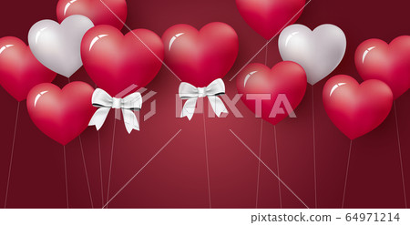 Love concept design of heart balloon Love concept design of heart balloon 64971214