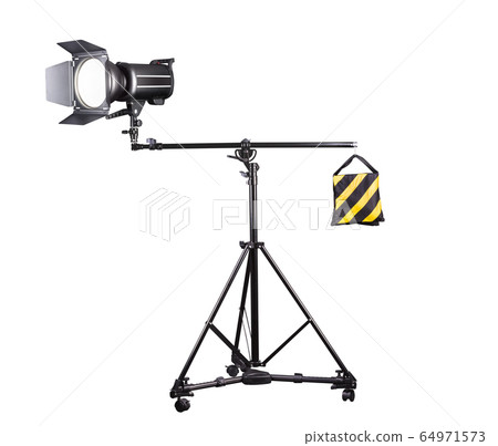 Photography studio flash on a lighting stand 64971573