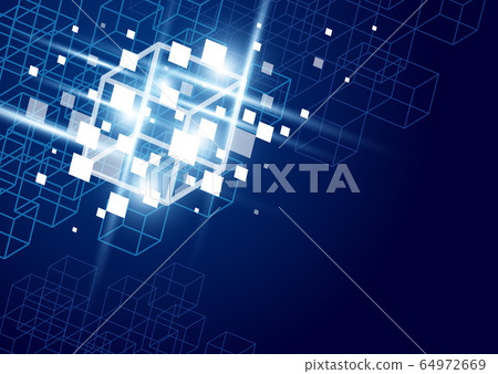 Blockchain technology background 64972669