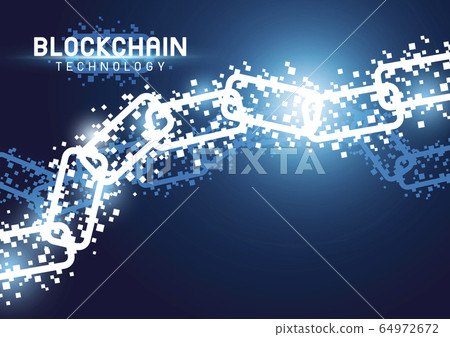 Blockchain technology background 64972672
