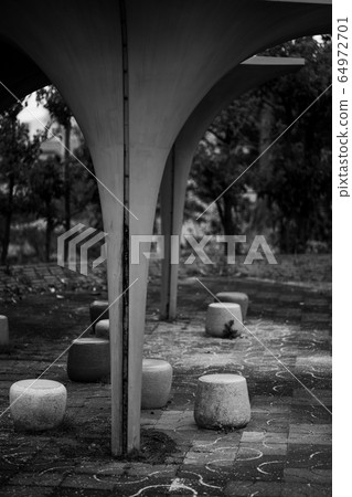 Park playground equipment park bench chair character rest play equipment 64972701