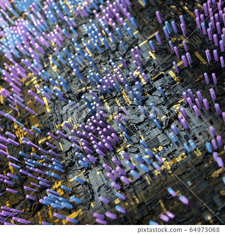 Circuit board futuristic server code...-插圖素材 [64973068] - PIXTA圖庫