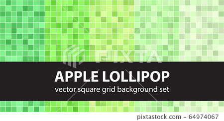 Square pattern set "Apple Lollipop". Vector Square pattern set "Apple Lollipop". Vector 64974067