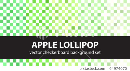 Checkerboard pattern set "Apple Lollipop". Vector Checkerboard pattern set "Apple Lollipop". Vector 64974070