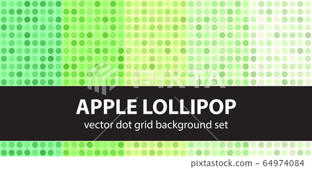 Polka dot pattern set "Apple Lollipop". Vector 64974084