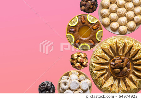 Festive collage with various sweet dishes Festive collage with various sweet dishes 64974922