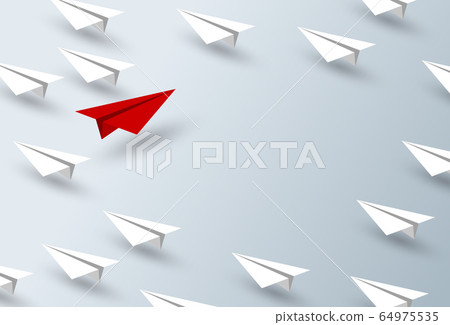 Leadership concept design of paper plane 64975535