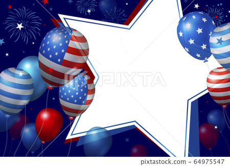 USA banner design of balloons 64975547