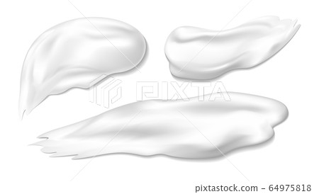 Cosmetic cream on white background 64975818