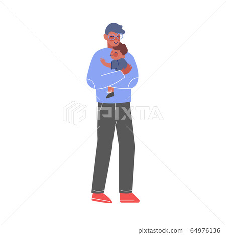 Father Holding His Toddler Son on His Hands, Parent and His Baby Having Good Time Together Vector Illustration Father Holding His Toddler Son on His Hands, Parent and His Baby Having Good Time Together Vector Illustration 64976136