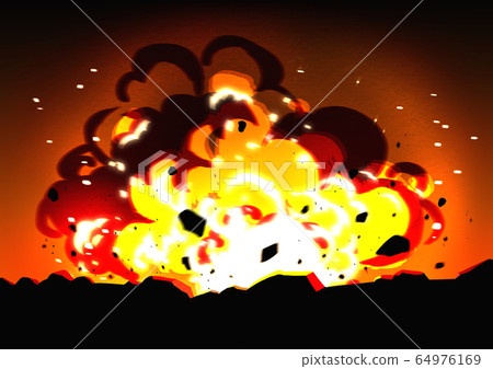 背景材料爆炸火焰 64976169