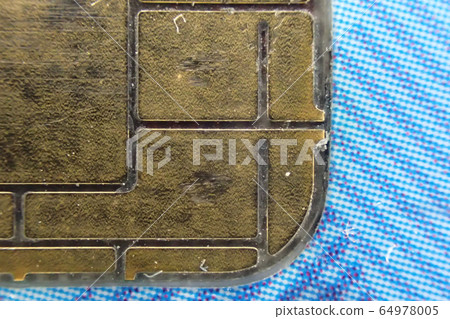 detail of pay card chip detail of pay card chip 64978005
