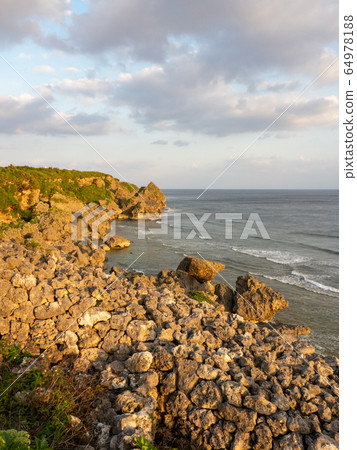 Ruins of Gushigawa Castle overlooking the sea, a tropical paradise Okinawa Ruins of Gushigawa Castle overlooking the sea, a tropical paradise Okinawa 64978188